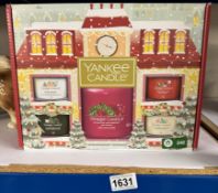 A boxed set of Yankee candles (new)