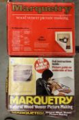 2 boxes of marquetry wood veneer picture making