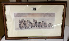 A framed & glazed print (in the bleak mid winter) by Diane Gainey