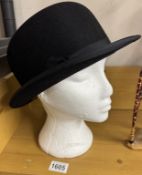 A Dunn & Co London 'The perfectas hat' bowler hat (long oval) in very good condition