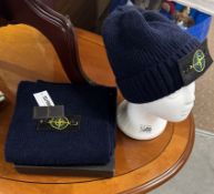 A new Selfridges box set of Stone Island hat & scarf