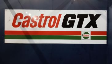 Castrol GTX metal advertising sign {W 6 Foot x H 2 Foot}.