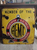 Association of Machinery Traders enamel sign. {70 cm H x 60 cm W}.