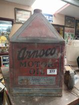 1930's tinplate haystack Arnoco Motor Oil can. {42 cm H x 26 cm W x 26 cm D}.