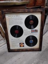 Framed montage of the Edison Phonograph story. {81 cm H x 70 cm W}.