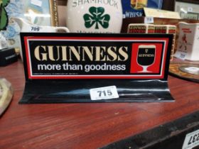 Guinness More Than Goodness Perspex shelf advertising sign. {11 cm H x 15 cm W x 8 cm D}.