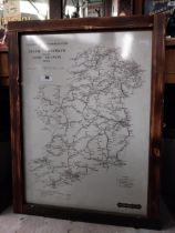 Visceral Commission on Irish Railways cardboard print in wooden frame. {92 cm H x 62 cm W}.