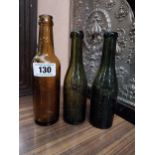 Wheeler and Co Belfast, Lyle and Kinahan Belfast and Coughlan and Co Macroom embossed glass bottles.