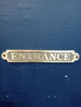 Brass entrance sign {H 3cm x W 20cm }.