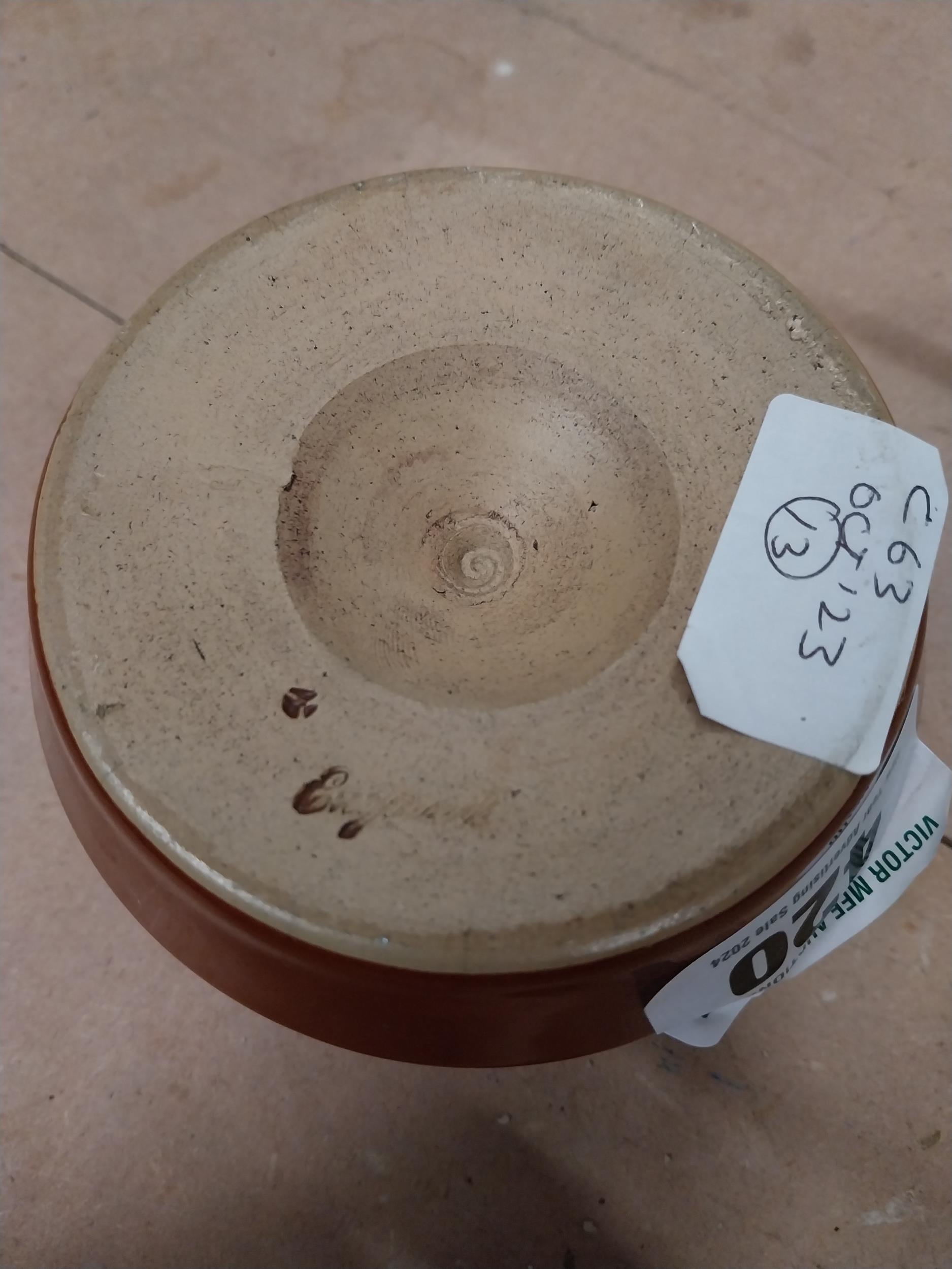 W Kitson and Co China Merchants Gallowgate Aberdeen ceramic match strike. {8 cm H x 10 cm Dia.} - Image 7 of 7