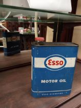 Esso Motor oil advertising tin {H 21cm x W 17cm x D 7cm }.