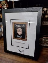 Guinness's Stout Obtainable Everywhere framed advertising print. {30 cm H x 24 cm W}.