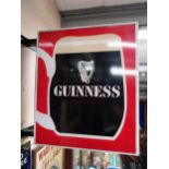 Guinness double sided light up advertising sign. {60 cm H x 64 cm W x 18 cm D}.