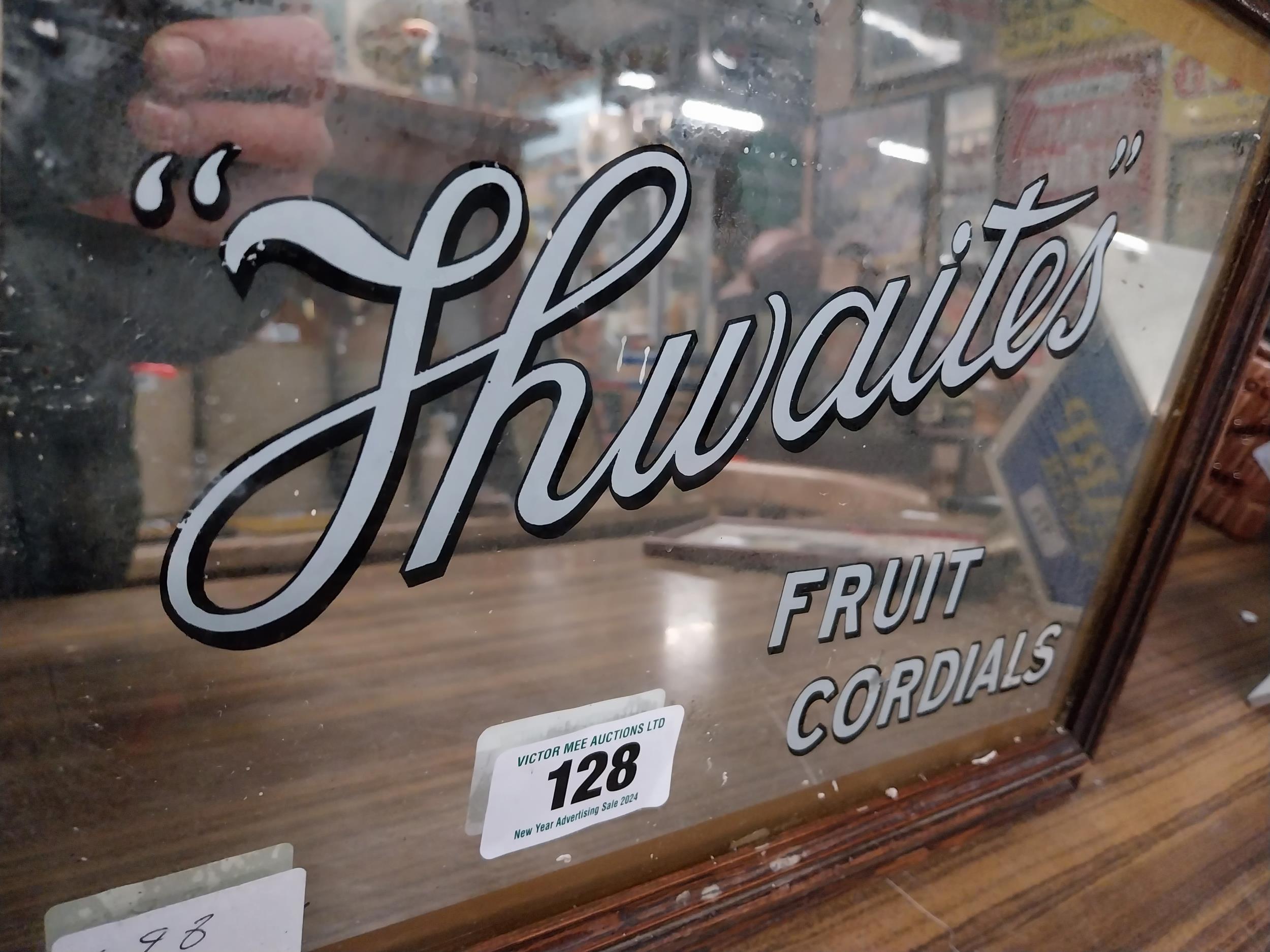 Thwaites Fruit Cordials framed advertising mirror. {31 cm H x 41 cm W}. - Image 5 of 6