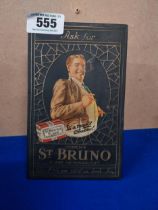 Ask for St Bruno Flake tin plate counter advertising display. {20 cm H x 13 cm W}.