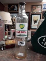 BP Energol oil bottle with original cap. {35 cm H}