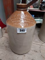 John Mulcahy Clonmel stoneware flagon. {33 cm H x 16 cm Dia.}.