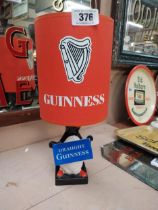 Guinness Draught Guinness Penguin advertising lamp with original shade by Carltonware. {40 cm H x 17
