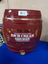 Rich Cream Sherry ceramic dispenser {32 cm H x 29 cm W x 16 cm D}.