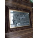 Thwaites Fruit Cordials framed advertising mirror. {31 cm H x 41 cm W}.
