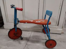 Child's Tri-ang tricycle. {47 cm H x 63 cm W x 34 cm D}.