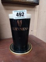 Guinness advertising counter font light. {15 cm H x 13 cm W x 9 cm D}.
