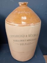 Cinnamond and Moore Belfast advertising stoneware jar {H 50cm x Dia 30cm}.