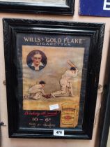Wills's Gold Flake Cigarettes Making All Efforts framed advertising print. {49 cm H x 37 cm W}.