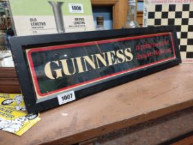 Framed Guinness bilingual advertising print. {18 cm H x 70 cm W}.