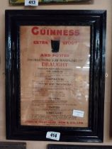Guinness Extra Stout Handling of Draught Rules and Regulations framed print. {44 cm H x 33 cm W}