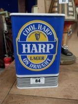 Harp Lager counter font. {23 cm H x 16 cm W x 13 cm D}.