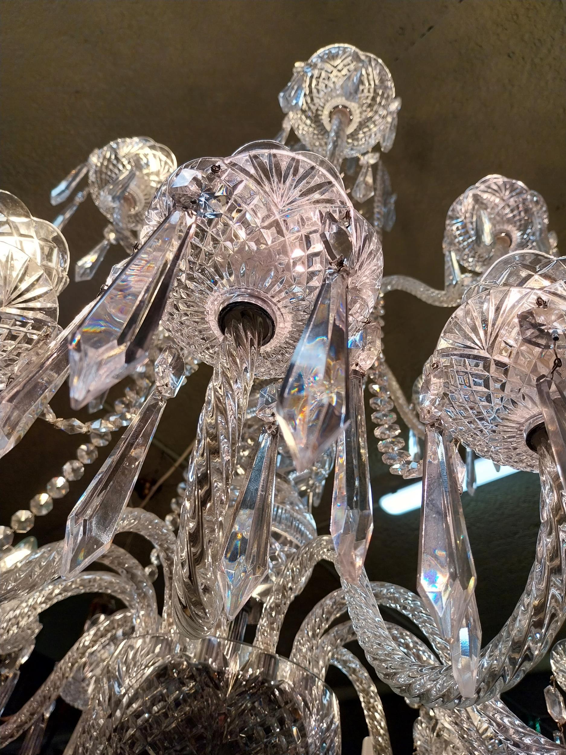 Waterford crystal eighteen branch chandelier. - Image 4 of 5