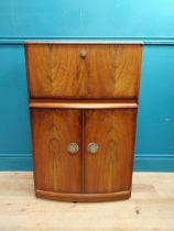 1950s walnut cocktail cabinet {94 cm H x 62 cm W x 37 cm D}.