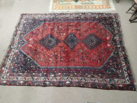 Good quality decorative Persian carpet square {290 cm L x 216 cm W}.