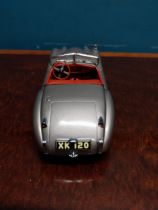Model of 1949 Jaguar XR 120 die cast car in original box.