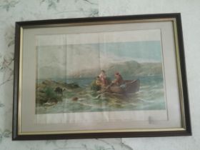 19th C. framed coloured print - Supplement to the Illustrated London News June 2nd 1860 The Rush