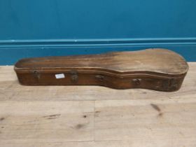 19th C. mahogany Violin case. {78 cm H x 28 cm W x 12 cm D}.