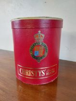 Christys' of London hat box {33 cm H x 34 cm W x 30 cm D}.