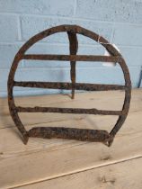 19th. C. Wrought iron harden stand { 35cm H X 34cm W }.