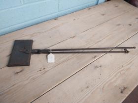 Early 20th. C. Wrought iron waffering iron { 69cm H X 18cm W }.