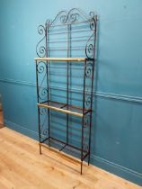 Good quality early 20th C. brass and wrought iron Boulangerie rack. {191 cm H x 70 cm W x 24 cm D}