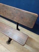 Wood and metal folding bench. { 80cm H X 244cm L X 60cm D }.