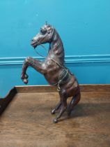 Leather model of a Marley Horse {40 cm H x 28 cm W x 10 cm D}.