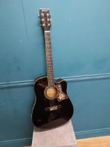 Axman 6 string electric acoustic Guitar {105 cm H x 41 cm W x 40 cm D}.