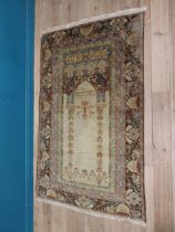 Late 19th. C. Ghordes Caucasian rug { 240cm L X 138cm W }.