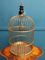 Early 20th C. brass bird cage. {62 cm H x 33 cm D}.