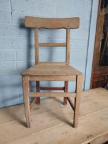 19th. C. Ash carpenters chair 87Hx49Wx36D