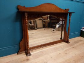 Edwardian mahogany overmantle. {90 cm H x 137 cm W x 16 cm D}.