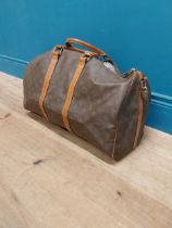 Vintage luggage bag {35 cm H x 50 cm W x 30 cm D}.