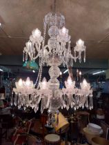 Waterford crystal eighteen branch chandelier.